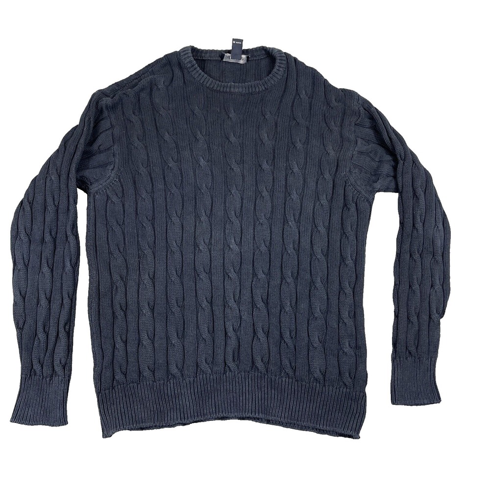 Blumarine Uomo Italian‎ Fisherman Cable Knit Sweater Mens Large Pullover Chunky